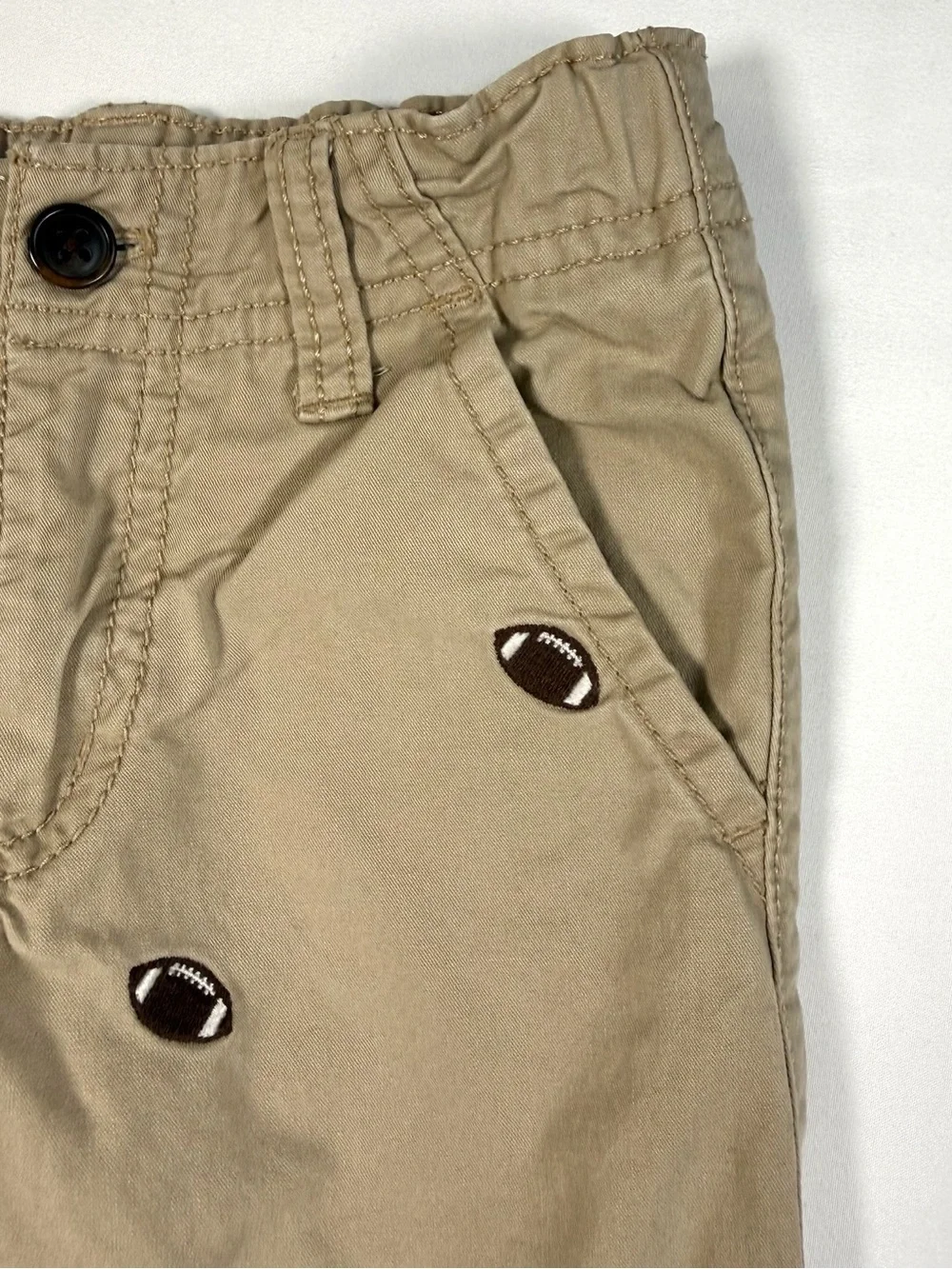 GYMBOREE Boy Hometown Hero Line Football Embroidered‎ Twill Classic Fit Pants 3T